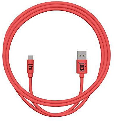 Juice USB Type C 1m Charger and Sync Cable for Samsung Galaxy S20, S10, S9, S8, S20 Plus, Huawei P30, P20, Sony, Apple Ipad 2020, Pro 2020, Air 2020 - Coral