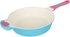 Ideal Home Ceramic Frying Pan 28 Cm Pyrex Cover With Silicon - Light Blue