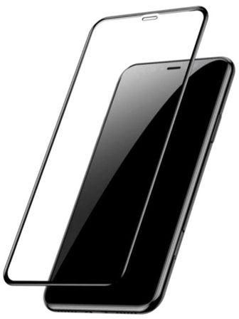 لاصقة حماية للشاشة من الزجاج المقوى لهاتف آبل أيفون 11 برو ماكس أسود/شفاف