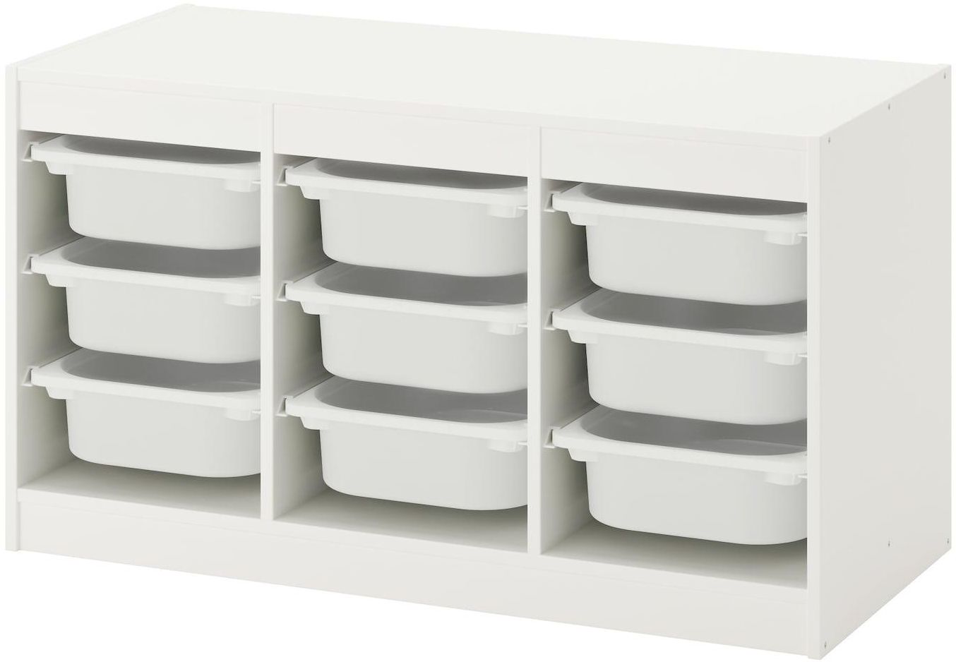 TROFAST Storage combination with boxes - white/white 99x44x56 cm