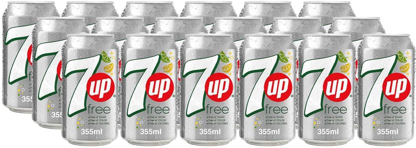7UP FREE CAN 355ML X18