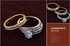 3pcs Ring Set With Austrian Crystal Include 3 Colors Size 7