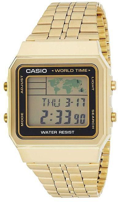 Casio A500WGA-1DF For Men-Digital, Casual Watch, Gold, Bracelet.