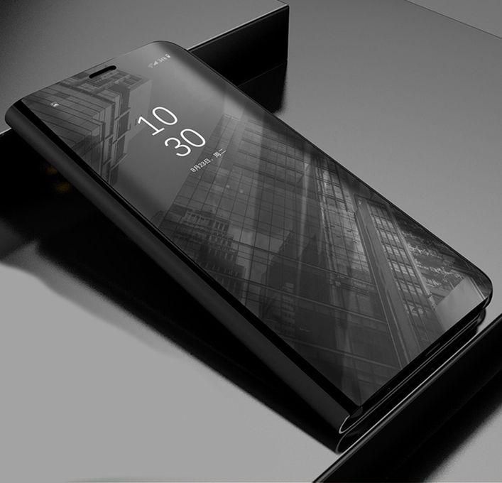 Smart Mirror Flip Case For Samsung Galaxy S8 S9 Plus S10 S10e S7 Edge S6 Note 9 8 J7 J5 2016 A6 A8 J4 J8 J6 2018 A5 2017 Cover(Black)