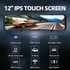 【TTQK】12-inch Car Dashboard Camera Recorder Vision wide angle 170 ° HD wisdom touch screen + 4K + WIFI + GPS + 64G card + night vision front and rear dual recording, G-sensor, reverse image, etc.