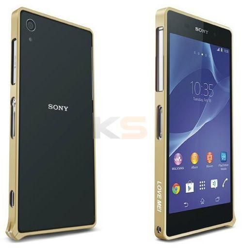 LOVE MEI Ultra-thin Arc Hippocampus 0.7mm Ultra-thin Metal Bumper Frame for Sony Xperia Z2