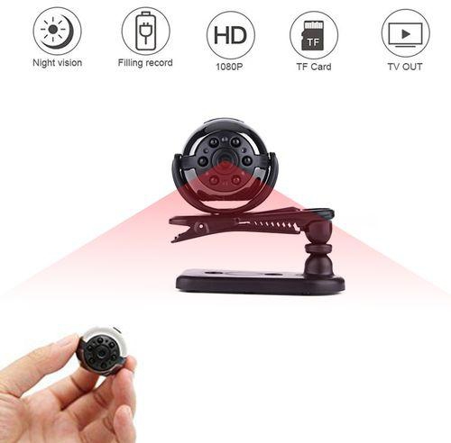 SQ9 Mini Camera 1080P Portable Security Micro Camera 360 Degree Rotation Video Recorder With Night Vision Support Hidden TF Card JUN(16G Card Without Cam)