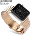 Stainless Steel Band Strap with screen protector for Apple Watch 38mm Rose Gold