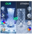 Crystal Table Lamp, Touch Remote Control Acrylic Rose Diamond Lamps, 16 RGB Colors & 4 Modes 2000mAh USB Charging Dimmable LED Romantic Bedside Light for Bedroom Living Room Party Dinner Bar Decor