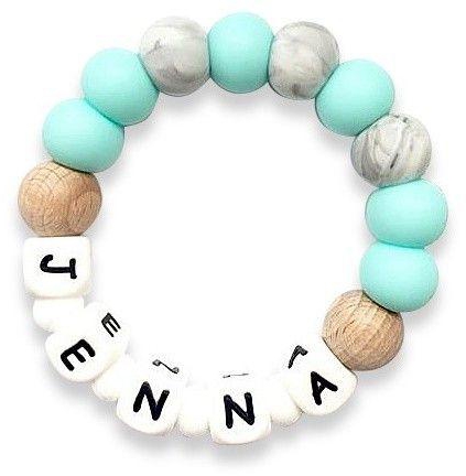 Desert Chomps Personalized Teether Solo - Mint- Babystore.ae