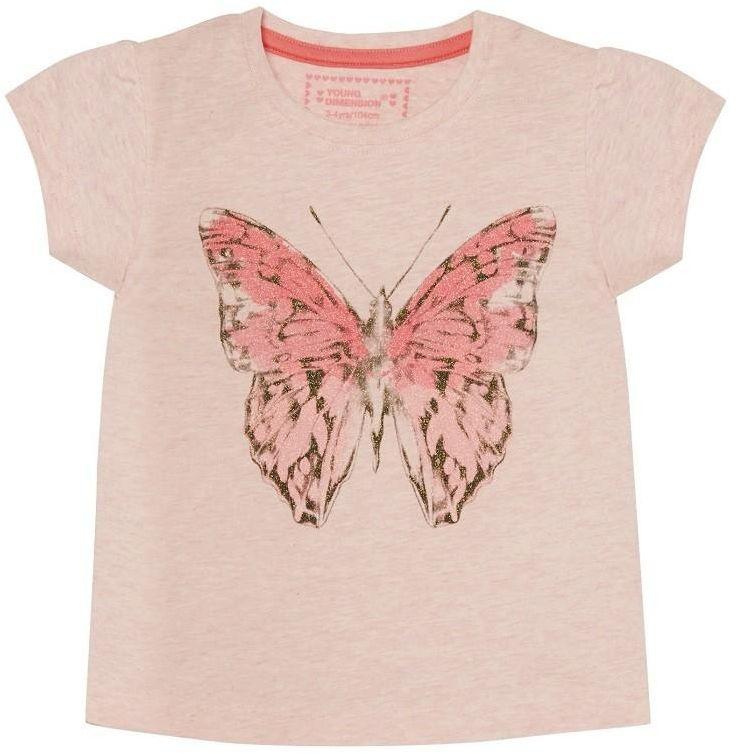 Primark Pink Round Neck T-Shirt For Girls