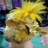 Classy Yellow Fascinator With Feathers