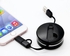 Cafele Retractable 2in1 Micro USB iPhone Samsung Lightning Keychain Charger Cable - Black