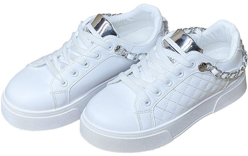 Sh Sneaker For Woman - White And Silver