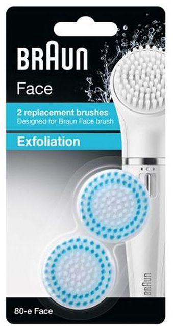 Braun 80-e Face Exfoliation Brush Refill - Pack Of 2