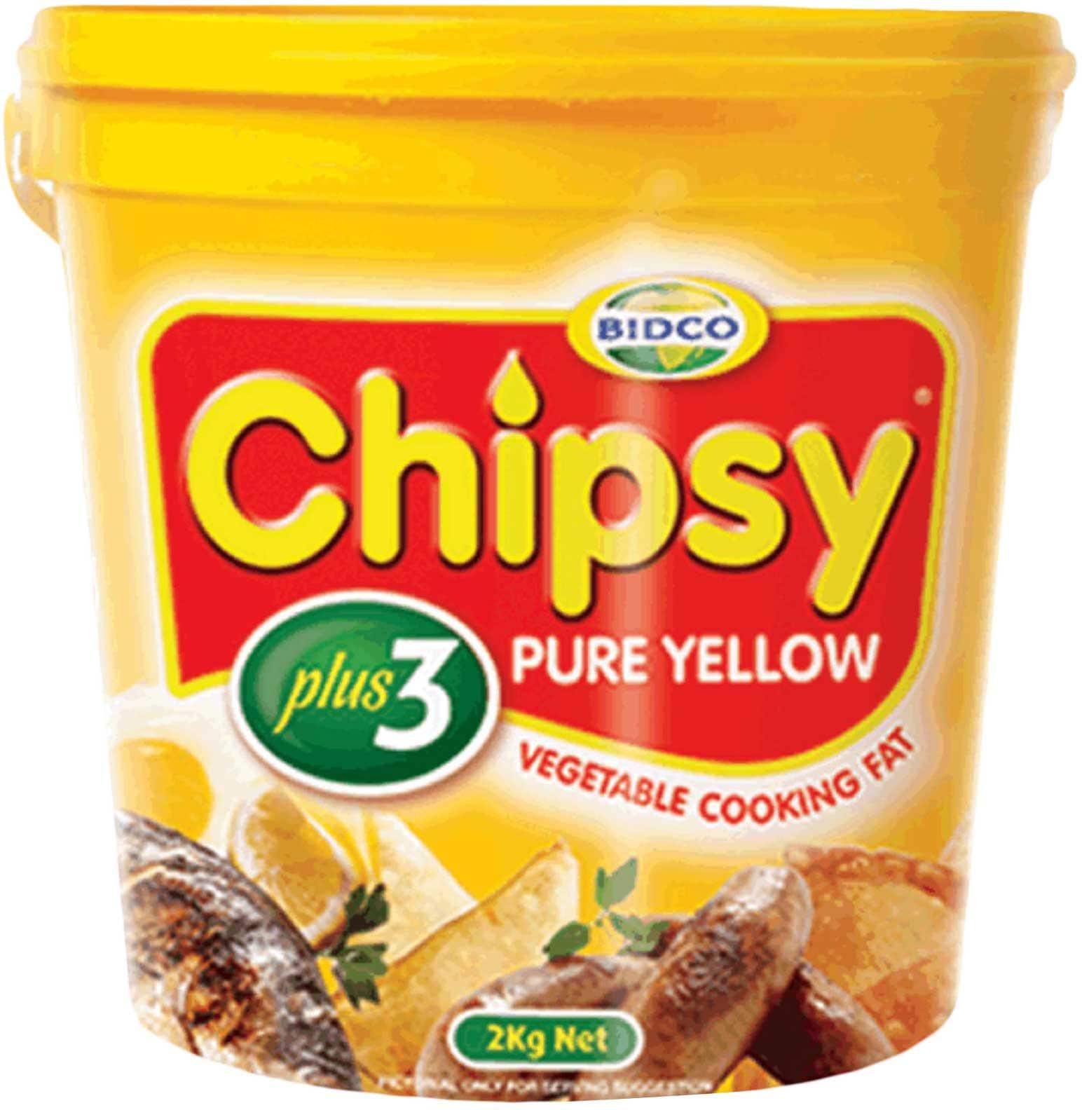 Bidco Chipsy Pure Yellow Vegetable Cooking Fat 2kg