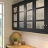 LERHYTTAN Glass door - black stained 30x80 cm