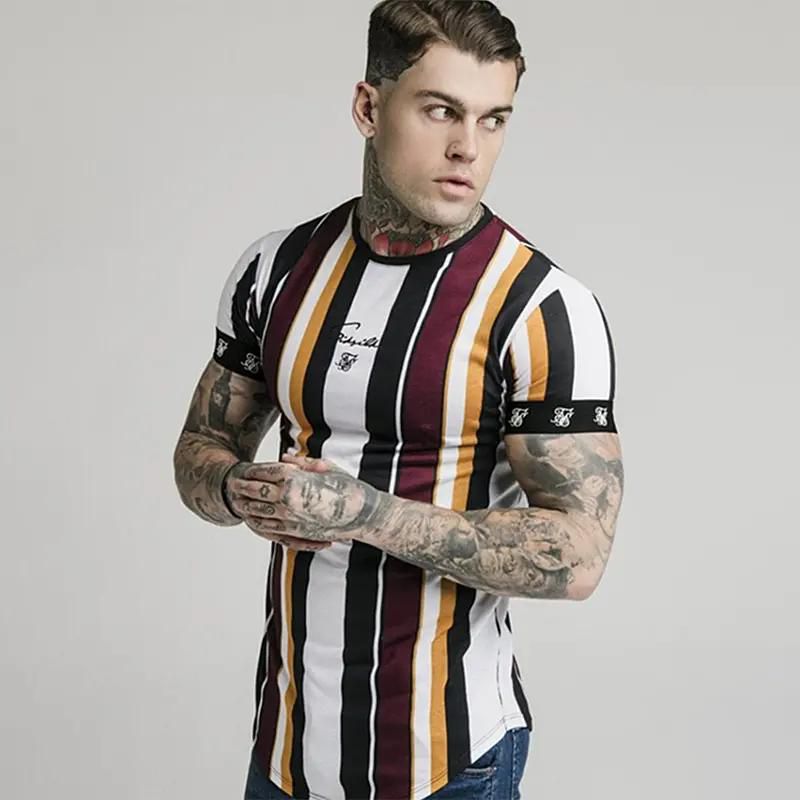 New Streetwear Men T-shirts Clothing New Fashion Casual Design Men T-shirt Slim Print T-shirts Sports Gym Tops