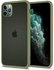 Soft Matte PC/TPU Case For iPhone 11 Pro Max 6.5 With Color Frame - DARK GREEN