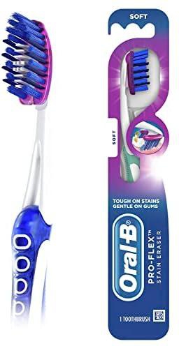 Oral-B Pro-Flex Stain Eraser Manual Toothbrush, Soft, 1 count