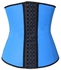Latex Rubber Waist Training Cincher Corset Blue Color Xxl Size