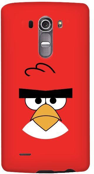 غطاء رفيع وانيق لهاتف ال جي G4 - بطبعة Angry Birds احمر
