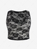 Plus Size Handkerchief Skew Neck Plaid Dress with Sheer Lace Crop Top - 4x | Us 26-28