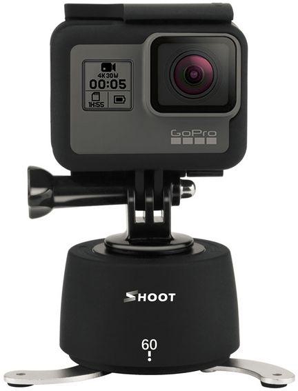 SHOOT 360 Degrees Panning Rotating Time Lapse for GoPro dslr Yi 4K SJCAM Eken Stabilizer GoPro Tripod Head Set for Phone