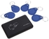 Card Reader With USB Interface Card And Key Ring Set Black/Blue/White