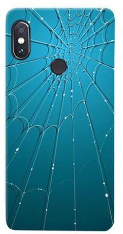 Thermoplastic Polyurethane Spider Web Pattern Case Cover For Xiaomi Redmi Note 5 Pro Blue