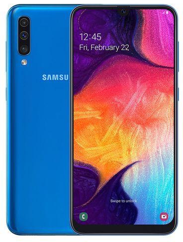 Samsung موبايل جالاكسي A50 - ثنائى الشريحة - 6.4 بوصة - 128 جيجا - 4G - أزرق