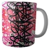 Printed Ceramic Mug White/Pink/Black