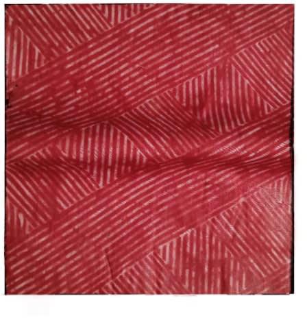 Red Striped Eleko Adire Fabric - 5 Yards