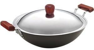 Hawkins Futura Fry Pan with Lid, 5 L, Black, L47