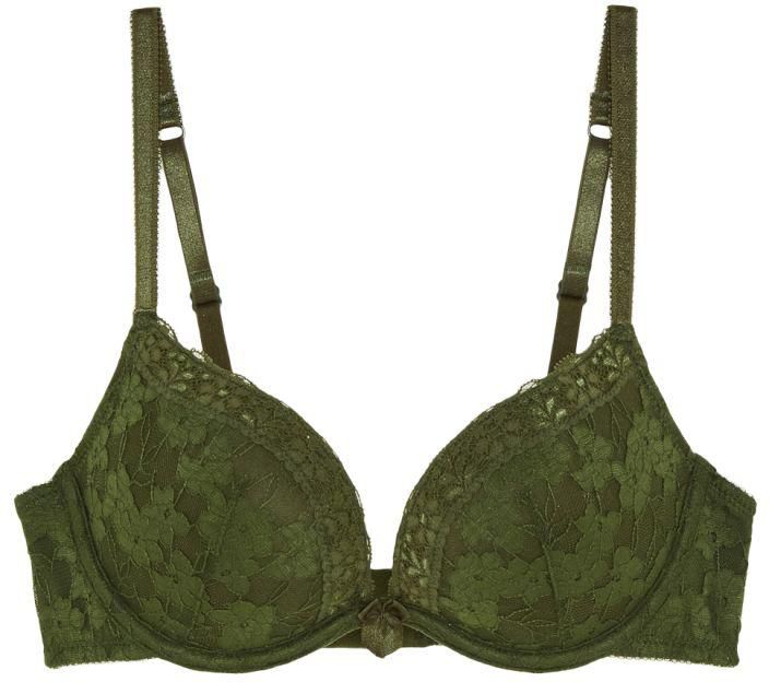 Essential Lace Detail Bra Green