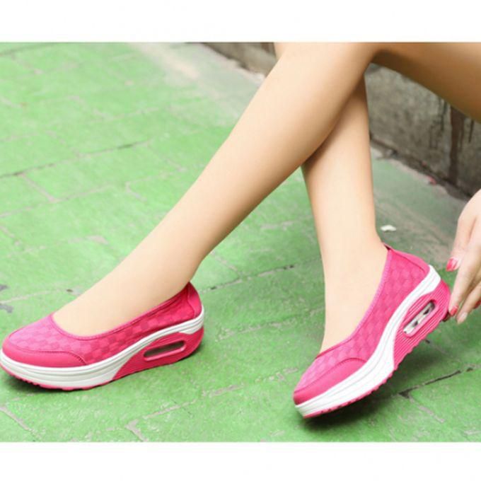 Casual Sports Ladies Platform Sneakers Shoe-pink