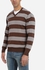 Andora Striped V-Neck Pullover - Brown