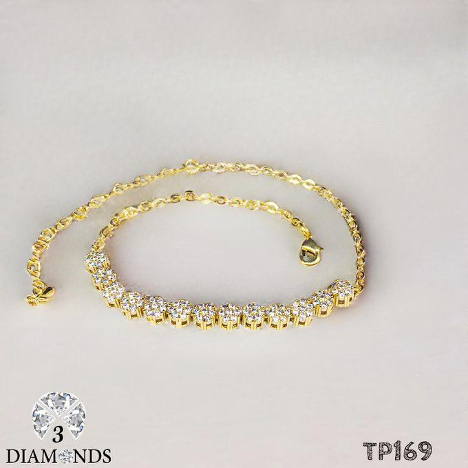 3Diamonds Women's Gold-Plated High-Quality Bracelet