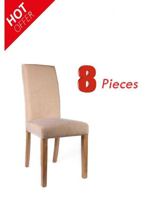 Generic Dining Chair Cover - Biege - 8 Pieces