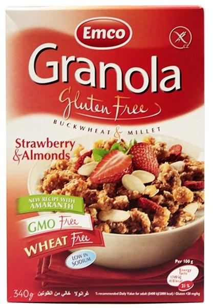 Emco Granola Gluten Free Muesli With Strawberry & Almonds - 340 g