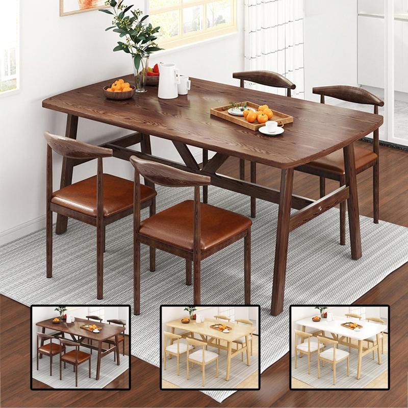 GTE Home Dining Table Simple Nordic Family Dinner Table Rectangular