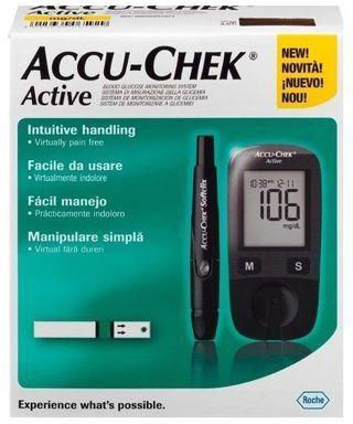 ACCU CHEK Active Blood Glucose Monitor - Black