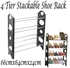 4 Layer Stackable Shoe Rack