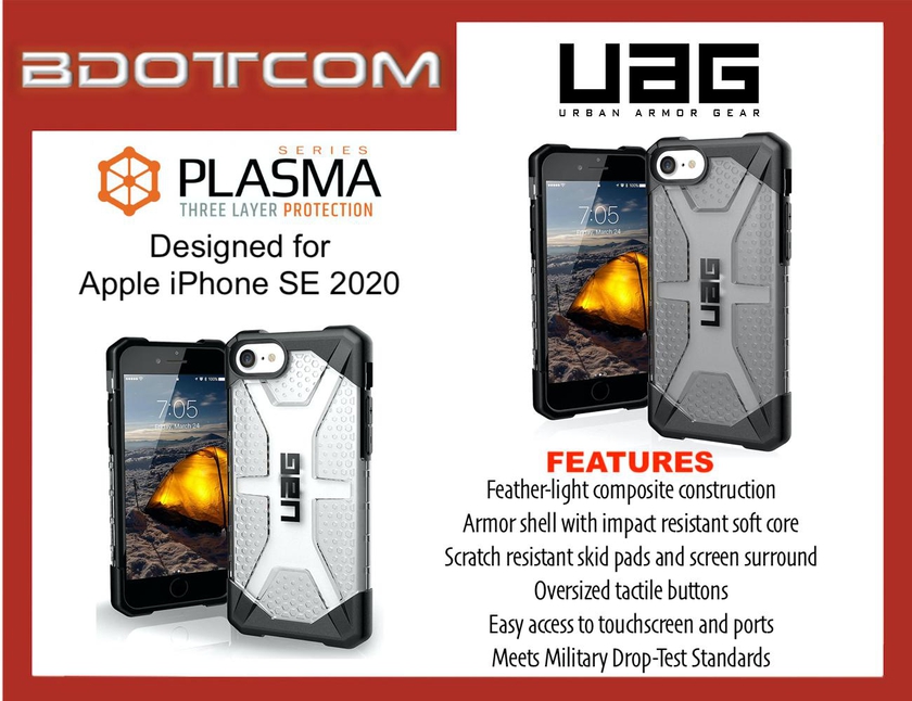 Original UAG Plasma Series Protective Cover Case for Apple iPhone SE 2020