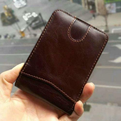 Fashion Casual Small Wallet For Men Leather Male Slim Wallets Short Mini Wallet With