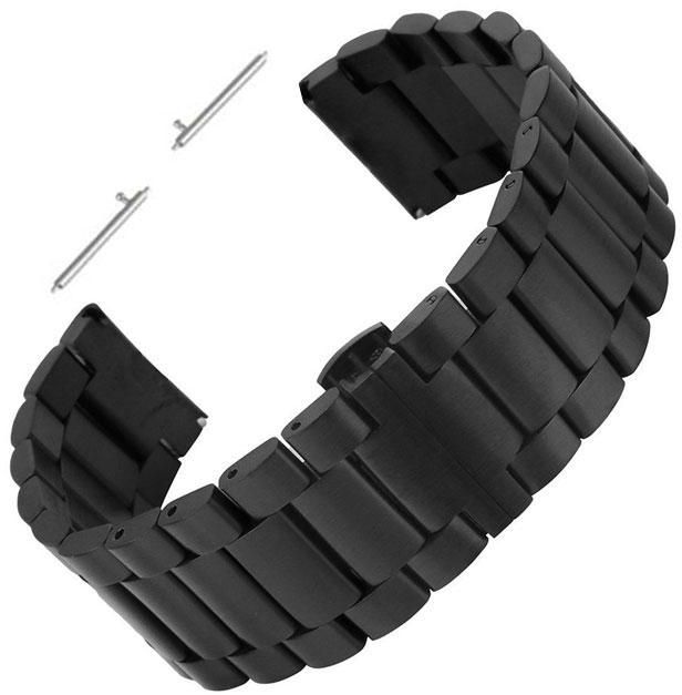Replacement Stainless Steel Watchband Charcoal Black For Samsung Gear S2 SM-R720 / SM-R730 Smart Watch