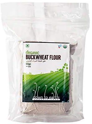 Organic Buckwheat Flour (Kuttu Atta) by Down to Earth, 100% Whole Grain, High Fibre Buckwheat- 500g