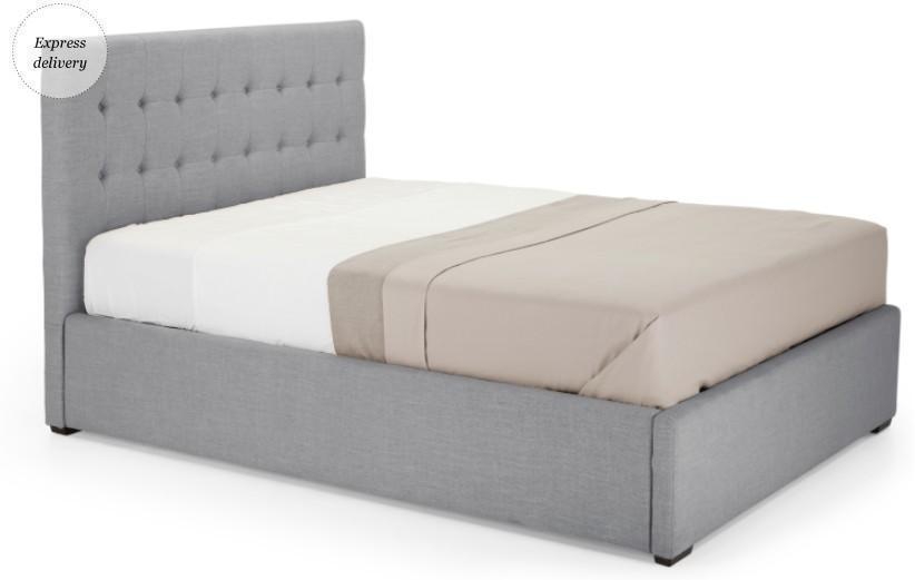 Finley Upholstered King size Bed Frame - Persian Grey