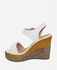 Tata Tio Wedge Ankle Strap Sandals - White
