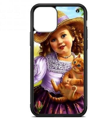 PRINTED Phone Cover FOR IPHONE 13 MINI Classic Girl Holding Cat